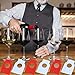 200 Count Wine Bottle Tags Wine Cellar Labels for Wine Racks and Cellars (Red(White), PVC)