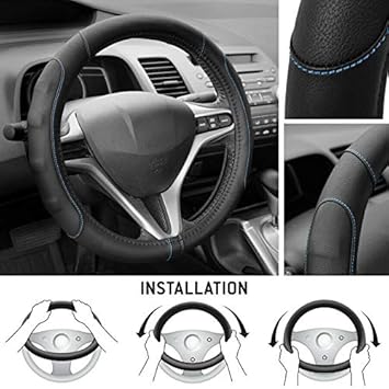 Amazon.com: Soft & Smooth PU Leather Steering Wheel Cover for Subaru