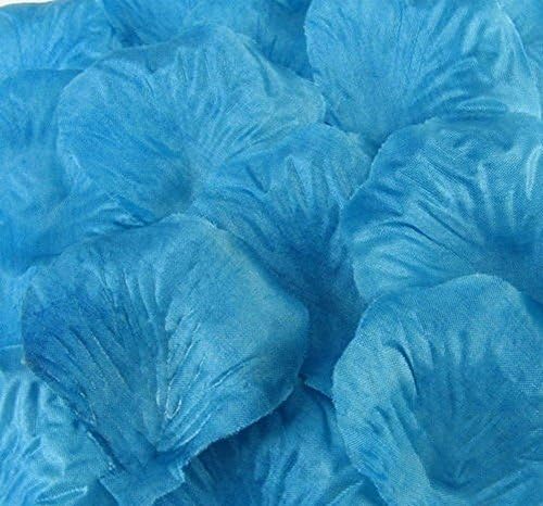 Ainest 1000pcs Silk Rose Flower Petals Wedding Party Table Confetti Decorations Turquoise-1000pcs