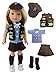 American Fashion World Brownie Scout Uniform for 14-Inch Dolls | Premium Quality & Trendy Design | Dolls Clothes | Outfit Fashions for Dolls for Popular Brands