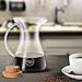 Osaka Pour Over Coffee Brewer - Borosilicate Glass Carafe with Handle and Cork Lid, Includes Reusable Double Layer Stainless Steel Cone Filter - 6 Cup (30 Ounces)