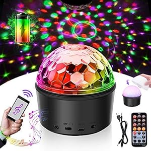Discobol, led-feestlamp, muziekgestuurd, discolichteffecten, DJ-licht, 9 W, 9 kleuren, projectie, nachtlampje…