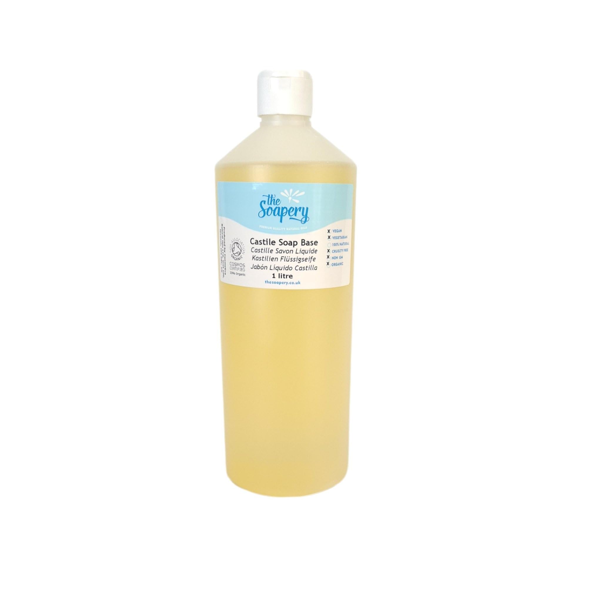Castile Liquid Soap Base 1 Litre - Organic SLS SLES Sulphate and Paraben Free