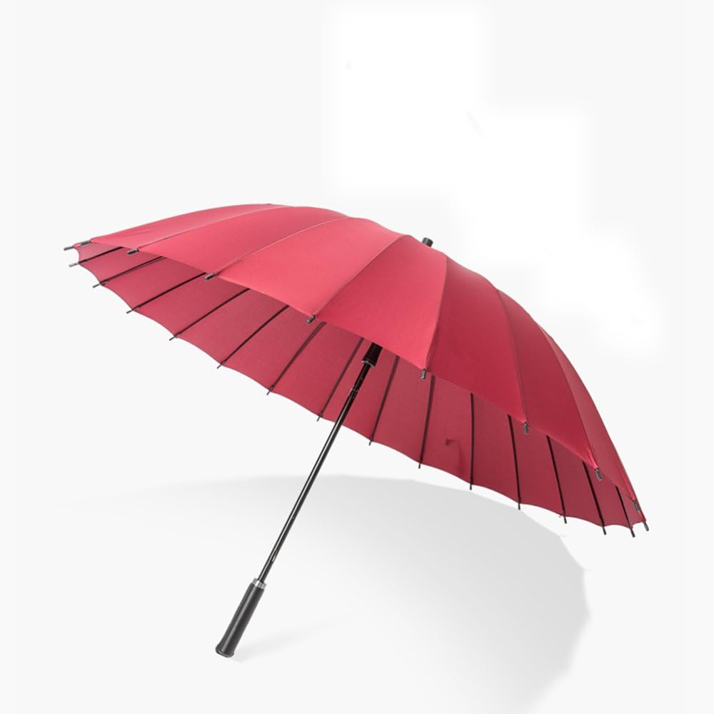 Umbrella 24 bone long handle business reinforcement windproof sun high density water repellent (Color : 9)