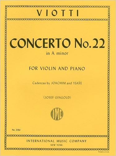 ヴィオッティ バイオリン協奏曲 第22番 イ短調 ヨアヒム ギンゴールド編 インターナショナル ミュージック社 ピアノ伴奏付ソロ楽譜 本 通販 Amazon