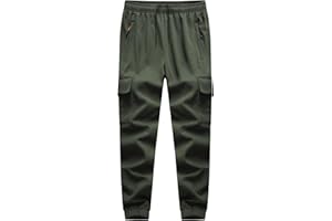 EIVAMIA Boy's Snow Pants Polar Fleece Lined Windproof&Waterproof Thermal Kids Snow Hiking Cargo Pants