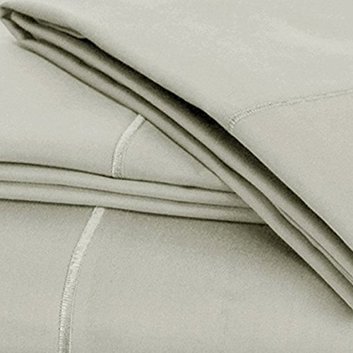 CHATEAU HOME COLLECTION Luxury 100% Pima Cotton 500 Thread Count Ultra Soft Solid Sheet Set, Lowest Prices - Mega Sale, Queen - Moonstone - Thumbnail 2
