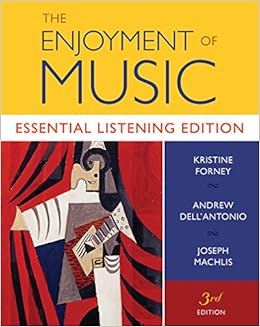 The Enjoyment Of Music Essential Listening Edition Dell Antonio Andrew Forney Kristine Machlis Joseph 9780393604849 Books The Enjoyment Of Music Essential Listening Edition Dell Antonio Andrew Forney Kristine Machlis Joseph 9780393604849 Books