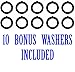 2 Way Y Hose Splitter. [BONUS] Premium Hose Nozzle / Metal Garden Hose Sprayer by Hello Garden. [BONUS] 10 Washers. 9 Settings Nozzle, Ergonomic Grip, Tough Chrome Finish, Fatigue-Free Flow Control