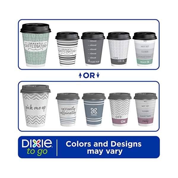 Dixie To Go Medium Paper Coffee Cups With Lids, 12 Oz, 156 Count