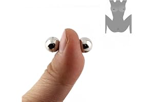 XKGD 0.39in Nipple Clamps Non Piercing, Fake Nipple Rings, Fake Nipple bar Magnetic Nipple Rings, Non-Piercing Magnetic Nipple Ring (1)