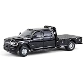 Greenlight 1/64 2023 Ram 3500 Dually Flatbed Truck, Black, Dually Drivers Series 16 46160-F