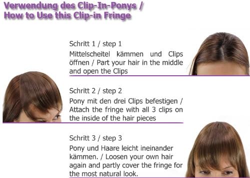 Hair Piece Clip in Bangs Fringe synthetic fiber blond golden goldblond YZF-1088HT-86, Blond (86), 17 cm - Image 3