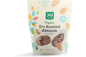 365 by Whole Foods Market, Organic Dry Roasted & Salted Almonds, 10 Ounce