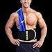 XIANGYI Waist Trimmer,Waist Trimmer Weight Loss Ab Belt,Weight Loss Wrap, Stomach Fat Burner,Best Abdominal Trainer (Yellow, S)
