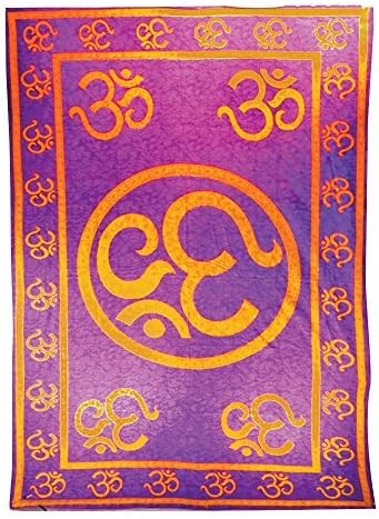 Ohm Multi Colored Tie Dye Batik Like Tapestry 55" x 85" - Assorted Colors