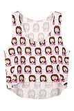 Happy Sailed Women's Modern Print Lady First Emoji Crop Tank Top