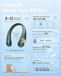 Neck Fan, Personal Fan with LED Display, USB-C