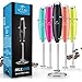 Zulay Froth Mate Powerful Milk Frother for Coffee - Portable & Compact Handheld Foam Maker for Lattes, Cappuccinos, Matcha, Hot Chocolate - Milk Foamer Frother - No Stand Electric Whisk - Matte Black