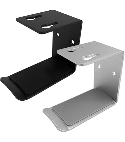 Aluminum Headphone Stand With Adhesive Tape – Space-Saving Hook For Desk Or Wall Mount, Holds Up To 10 Lbs