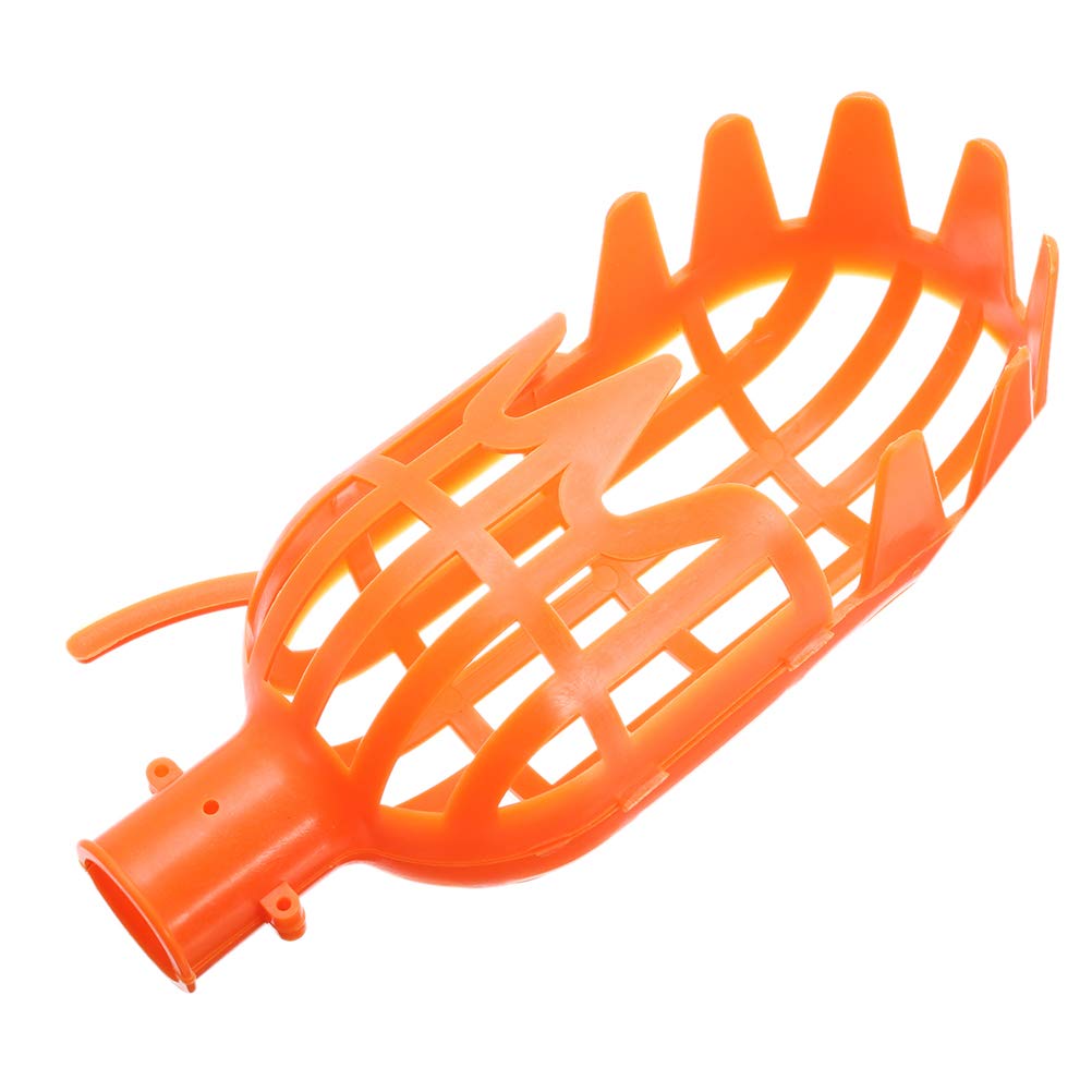 Lintat Fruit Picking Tool Plastic Harvesting Picker Head Fruit Picking Basket Fruit Catcher for Garden, Orchard, Park, Farm, (Orange)