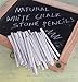 White Slate Pencils GRADE A FINE 600 Pencils(3 kilos) 12 x 50 Pencils Sets Dozen Carton Box Natural Stone Chalk Pencils