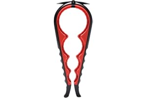 OTSTAR Jar Opener Can Opener Bottle Opener for Senior, Arthritis Hands and Anyone with Low Strength, Arthritis Jar Opener Get Lids Off Easily(Black and Red)
