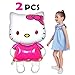 Pawliss Hello Kitty Airwalker Foil Mylar Helium Balloon Birthday Party Decoration Supplies, Large Size 33