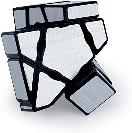 Jujuism 1x3x3 Magic Cube Twist Puzzle Intelligence Smooth Speed Ghost Mirror Cube Unequal Cube Shape Kids Toys Gifts Silver Black