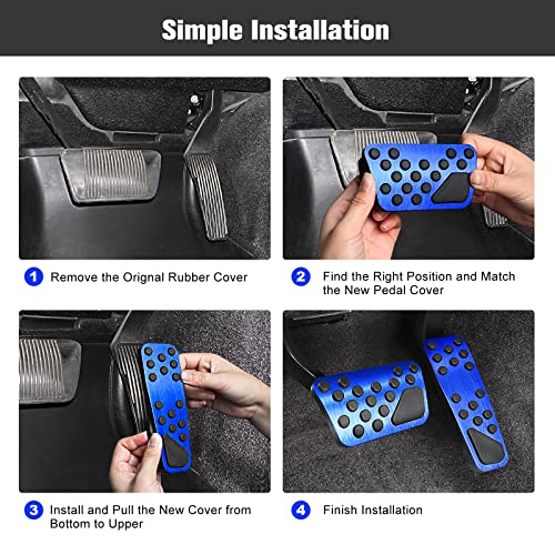 KVR Fit for 2023 Dodge Challenger Pedals，Aluminum Alloy Pedal Cover