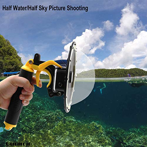 Gurmoir Telesin 6" Dome Lens Dome Port For Gopro Hero 7 Black/Hero 6/Hero 5/Hero (2018) Action Cameras Snorkeling Underwater Diving Dome with Waterproof Housing Case Trigger and Soft Rubber Floating - Thumbnail 2