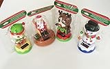 (4 Pack) Plastic Solar-Powered Dancing Christmas Characters, 4¼