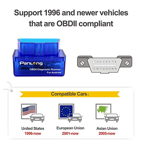 Panlong OBD2 Scanner Bluetooth OBDII Diagnostic Tool Car Code Reader