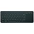 Microsoft All-in-One Media Keyboard (Tastatur mit Trackpad, deutsches QWERTZ Tastaturlayout, schwarz, kabellos)