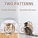 EXPAWLORER Cat Doors for Interior Doors - 2 Pcs Made of Bamboo for Kitty Puppy Pass Hidden Litter Box Furniture Hole Door Fits Cats