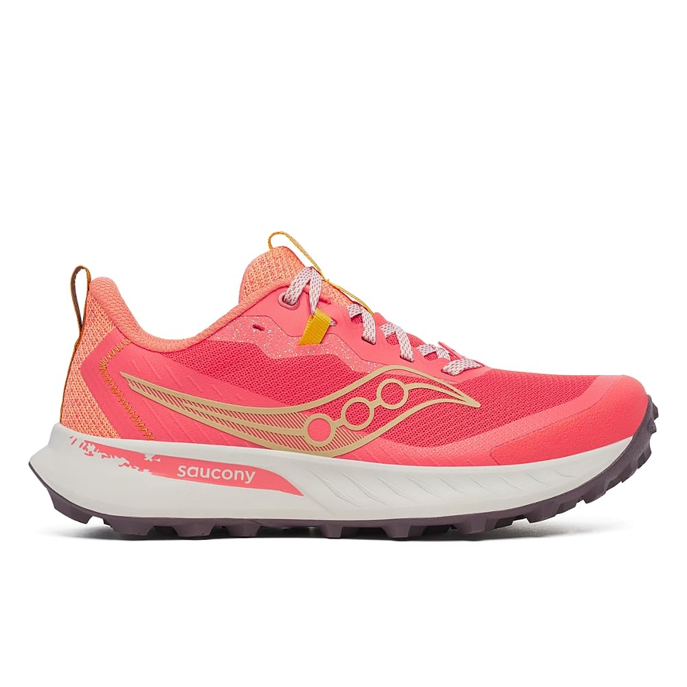 Saucony Women’s Peregrine 15 Sneaker, Coral/Salmon, 6.5