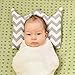 Head Shaping Pillow for Infants by Rockit Parents - Newborn Baby Pillow with Neck Support - Prevents Flat Head Syndrome - 3D Air Mesh and Cotton - Gray and White Crown Shaped - Almohadas para Bebes