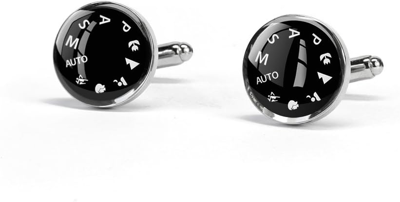 Handmade camera mode dial cufflinks - camera mode button cuff links - gifts for photographers - gift for him - silver