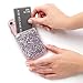 Case-Mate CM035996 - Stick On Credit Card Wallet - POCKETS - Ultra-slim Card Holder - Universal fit - Apple – iPhone – Samsung – Galaxy - and more – Silver Glitter