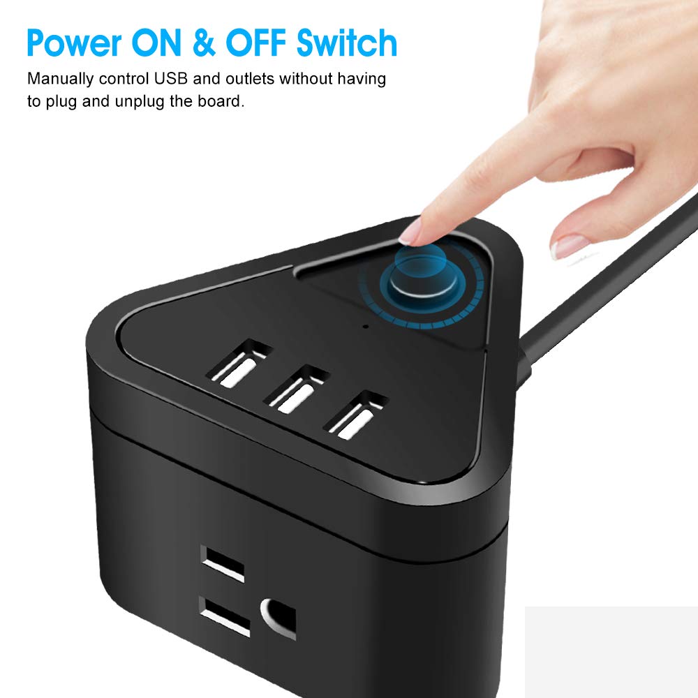 Mua Small Power Strip with USB , PowerPort Cube with 3 Outlets and 3
