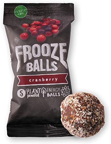 Frooze Balls Plant Protein Powered Fruit & Nut Energy Balls, Cranberry (Pack of 8)