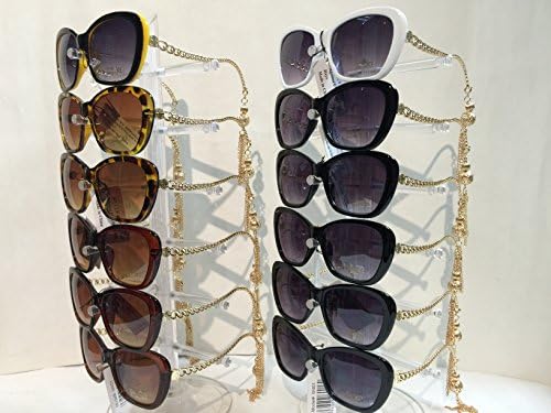 Fashion Women Sunglass Attached with Earring W401 Wholesale Lot of 12 Pairs