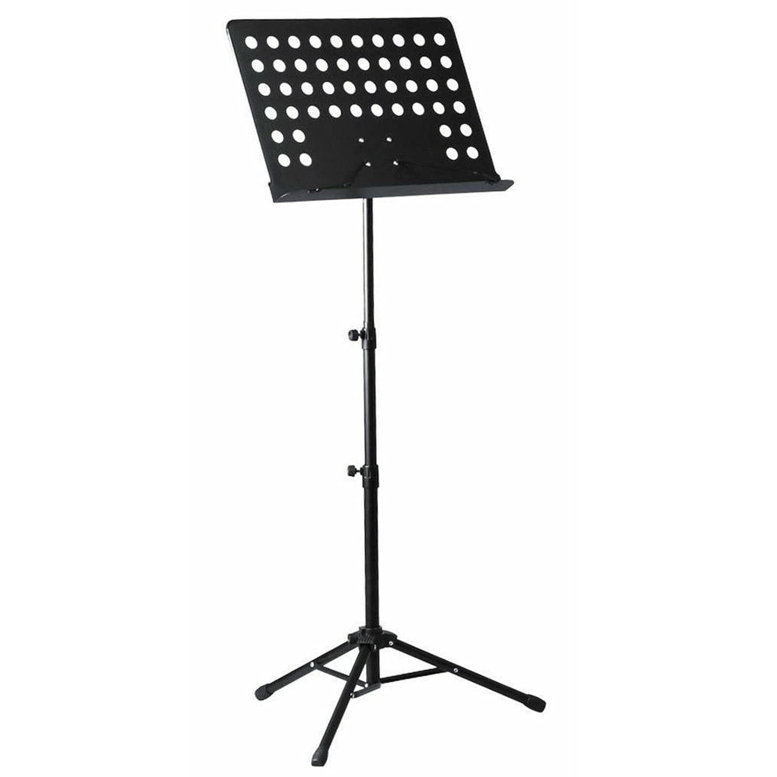 Black Heavy Duty Metal Foldable Music Stand Holder Tripod Orchestral Conductor Sheet