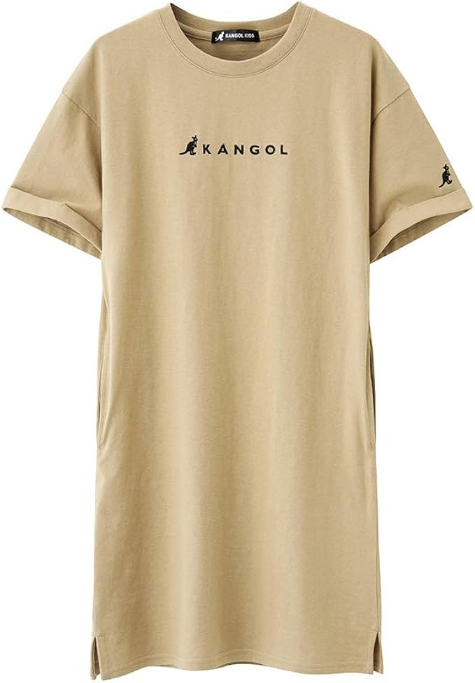 Amazon Kangol カンゴール 子供 女の子 ワンピース 半袖 Tシャツワンピ キッズ ガールズ 刺繍ロゴプルオーバー ロングtシャツ Tシャツ 7090 ワンピース チュニック 通販