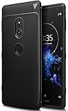 Sony Xperia XZ2 case, KuGi Sony Xperia XZ2 case, SS [Scratch Resistant] Premium Flexible Soft Anti Slip TPU Case for Sony Xperia XZ2 smartphone(Black)