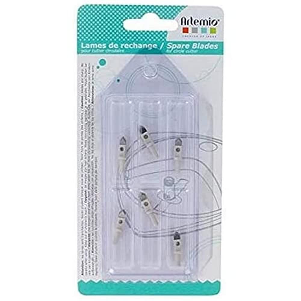 Artemio Set of 6 Circular Cutter Blade, Metal, Silver, 9 x 1 x 18 cm
