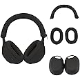 Sony WH-1000XM5 Silicone Case - Protective Cover, Soft Skin, Black