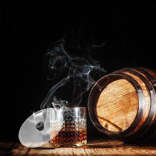 homia Cup Cover Smoking Gun Accessories, Disk lid for Cocktail Smoker - Cold Smoke for Drinks, 4,7 in (12cm) - Thumbnail 6