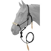 Tough1 Rawhide Noseband Rope Halter with Lead