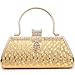 LONGBLE Women Clutch Bag Rhinstone Bowkont and Tassels Decorative Sparkling Vintage Classic Evening Shoulder Bag Girls Ladies Gold Elegant Compact Handbag Purse For Weddings Parties Ceremony (Gold)